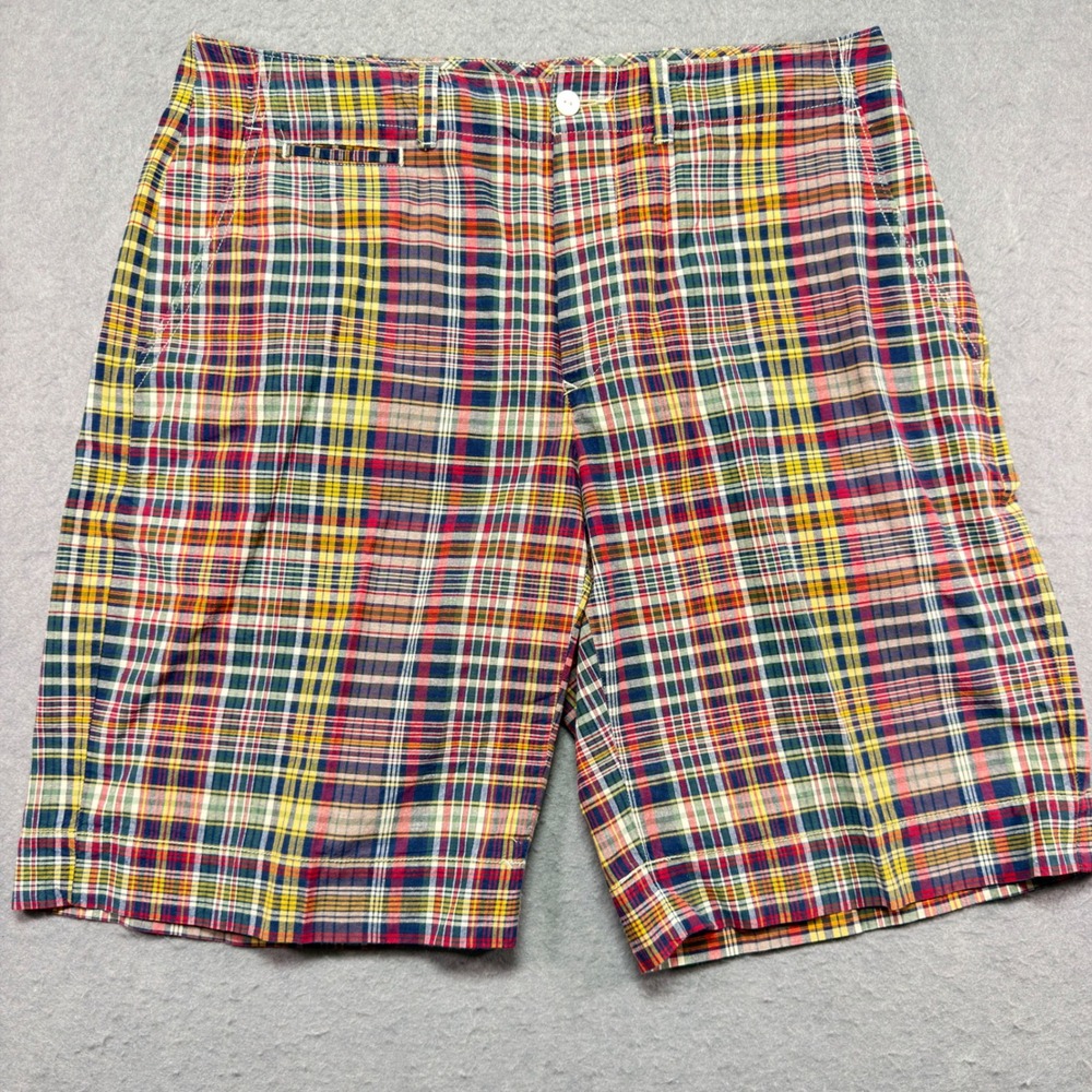 Polo Ralph Lauren Mens India Madras Plaid Shorts Bleeker Fit Multicolor 34x10